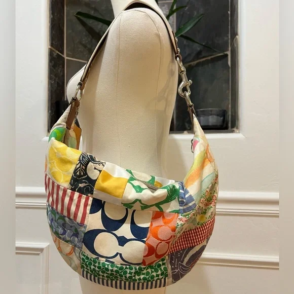 Coach Y2K Hampton Patchwork Multicolor Hobo Bag - Picture 5 of 16